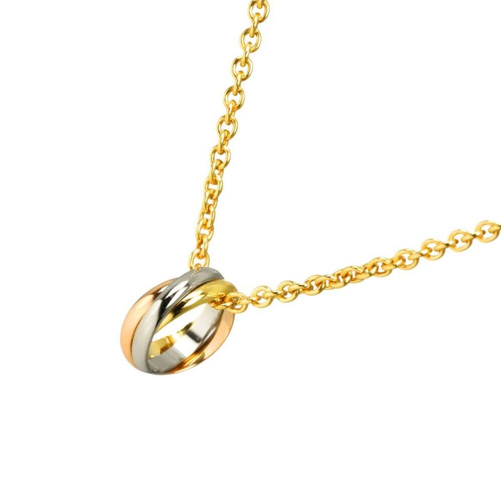 Cartier Trinity Necklace, 42cm, 18K Yellow Gold, White Pink Gold 750 (Three N...